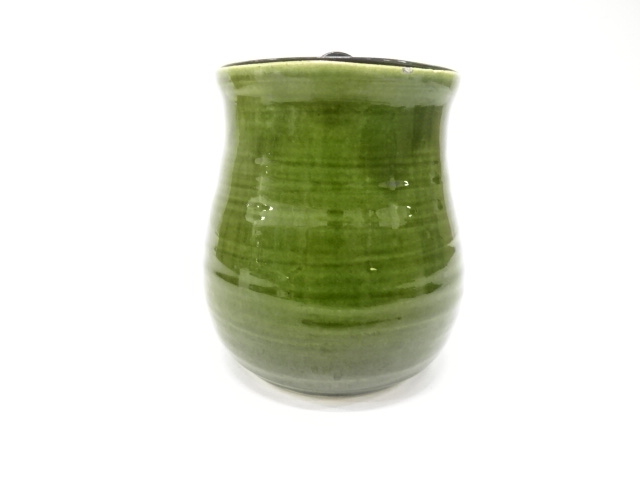  大河内風船子造　織部　水指